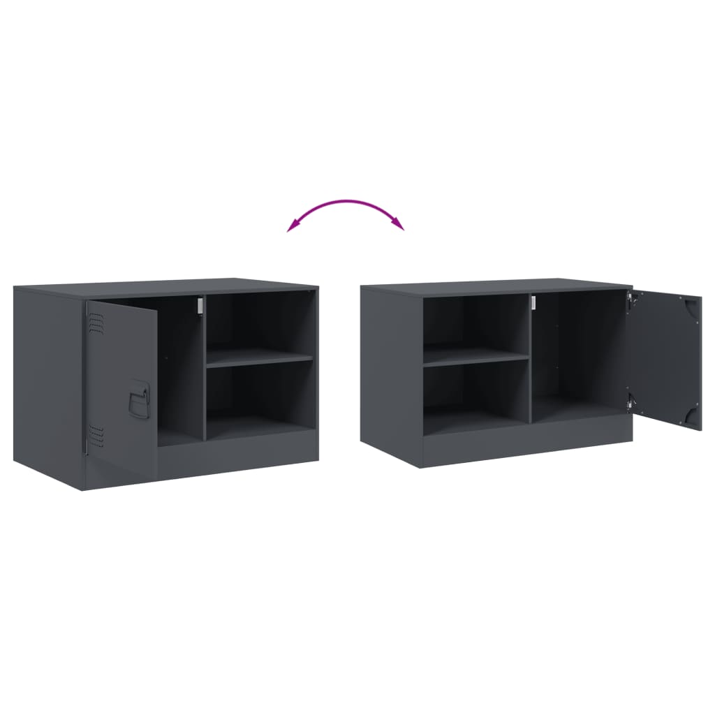 2 Piece TV Cabinet Set Anthracite 67x39x44 cm Steel