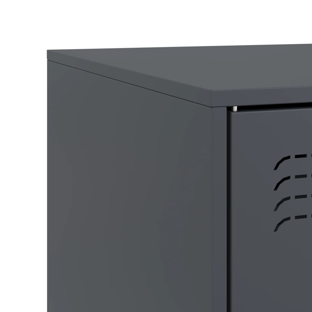 2 Piece TV Cabinet Set Anthracite 67x39x44 cm Steel