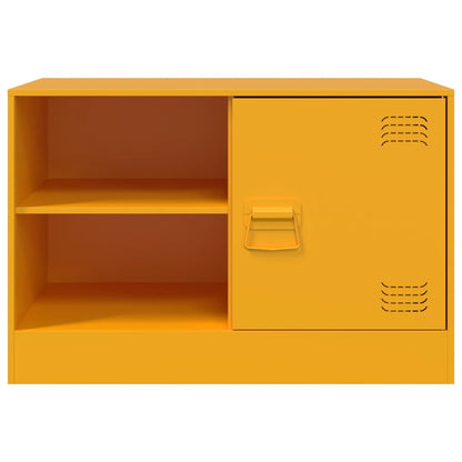 2 Piece TV Cabinet Set Mustard Yellow 67x39x44 cm Steel