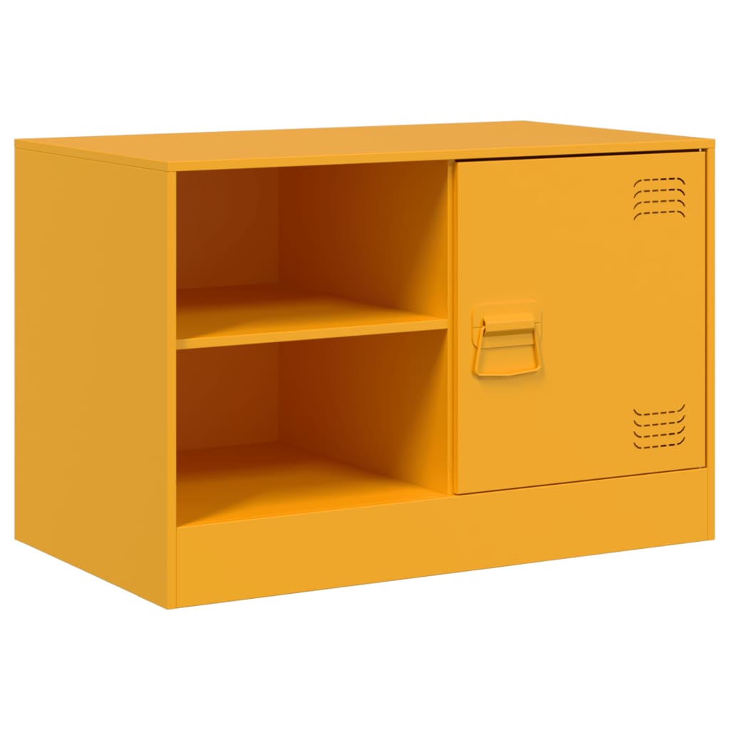 2 Piece TV Cabinet Set Mustard Yellow 67x39x44 cm Steel