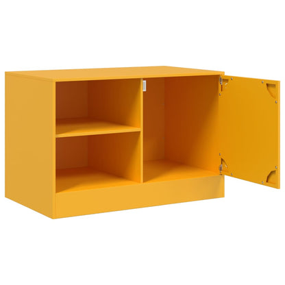 2 Piece TV Cabinet Set Mustard Yellow 67x39x44 cm Steel