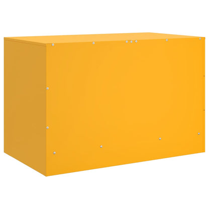 2 Piece TV Cabinet Set Mustard Yellow 67x39x44 cm Steel