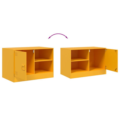 2 Piece TV Cabinet Set Mustard Yellow 67x39x44 cm Steel