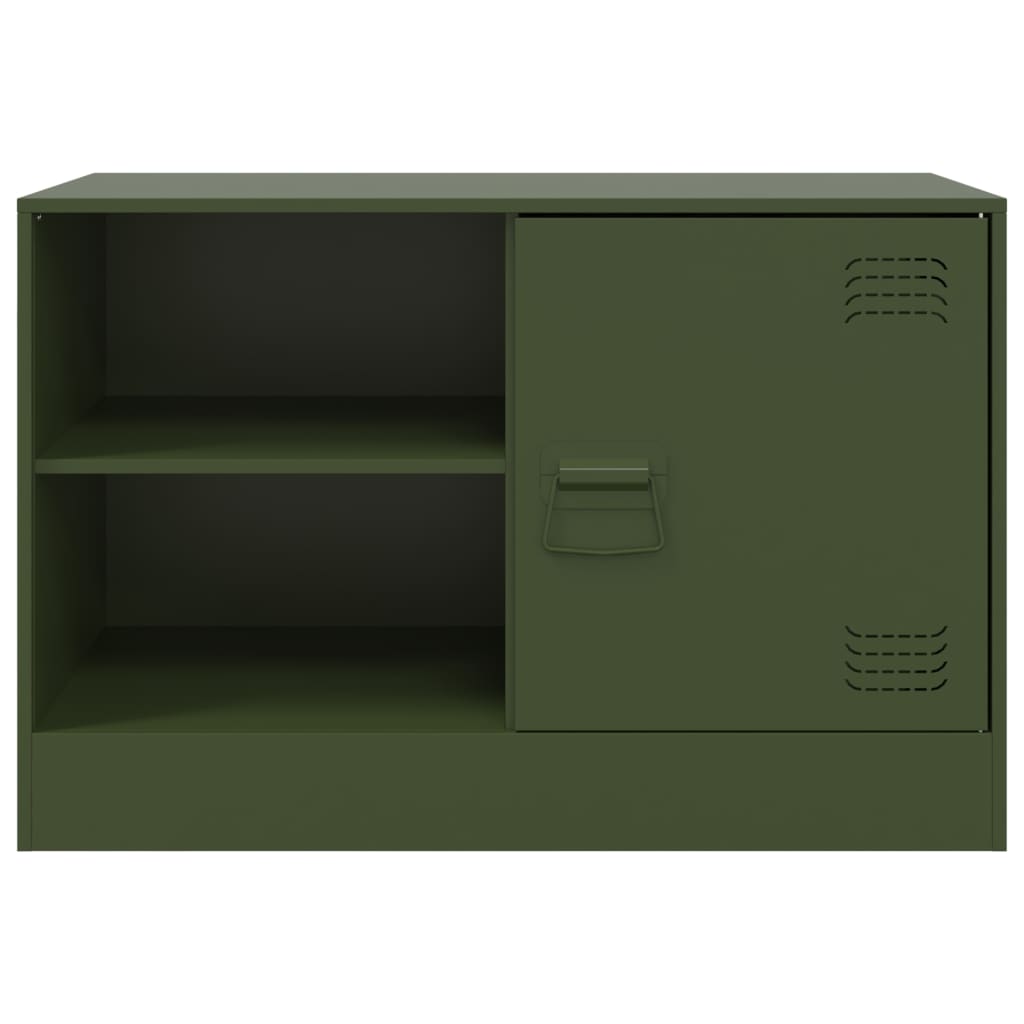 2 Piece TV Cabinet Set Olive Green 67x39x44 cm Steel
