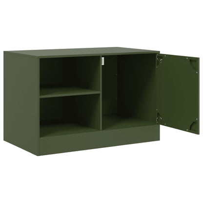 2 Piece TV Cabinet Set Olive Green 67x39x44 cm Steel