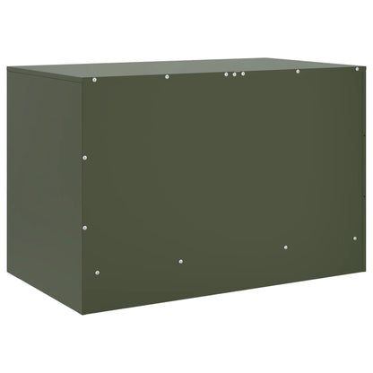 2 Piece TV Cabinet Set Olive Green 67x39x44 cm Steel