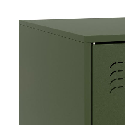 2 Piece TV Cabinet Set Olive Green 67x39x44 cm Steel
