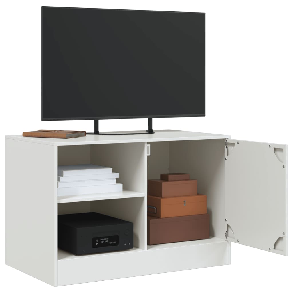 2 Piece TV Cabinet Set White 67x39x44 cm Steel