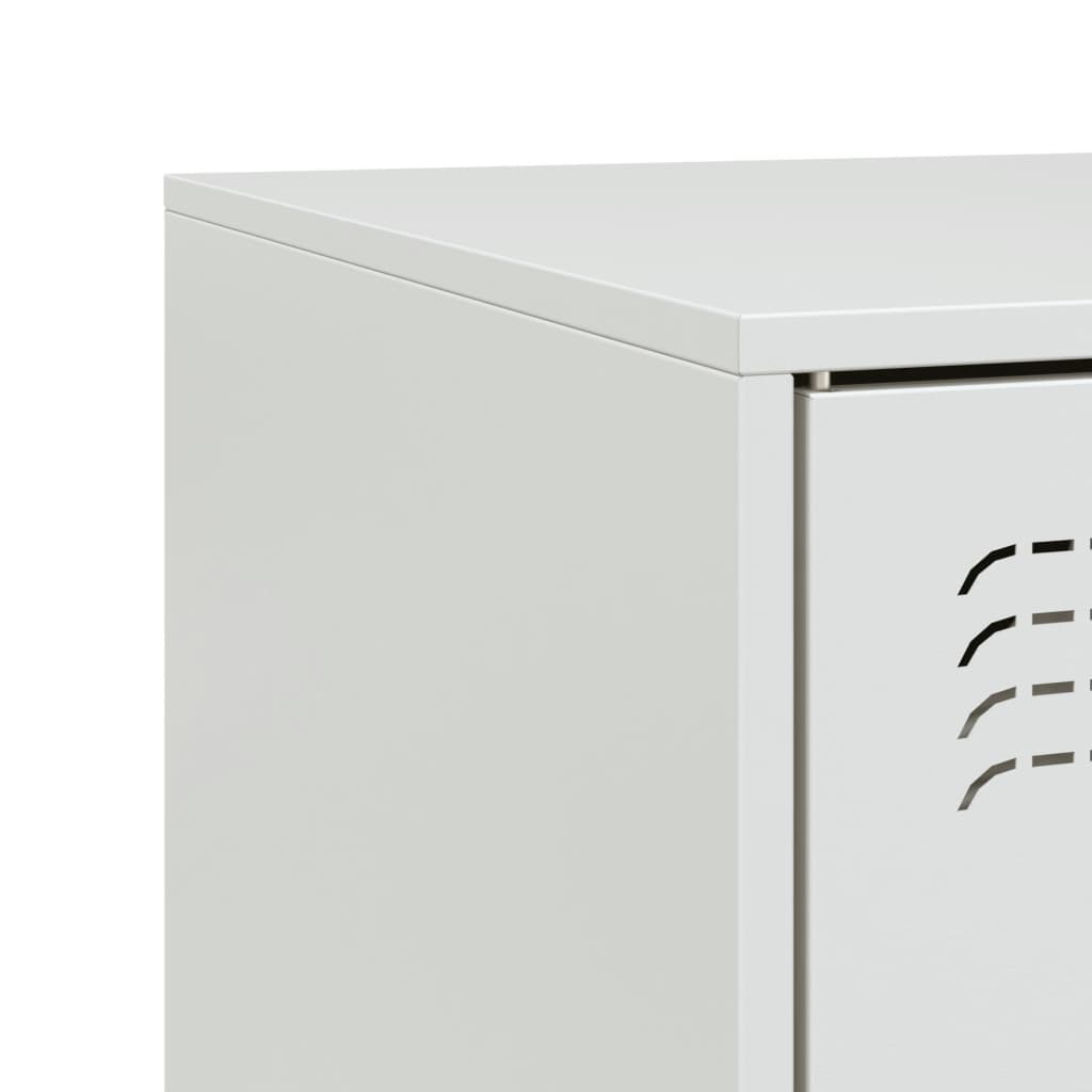 2 Piece TV Cabinet Set White 67x39x44 cm Steel