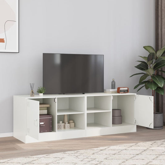 2 Piece TV Cabinet Set White 67x39x44 cm Steel