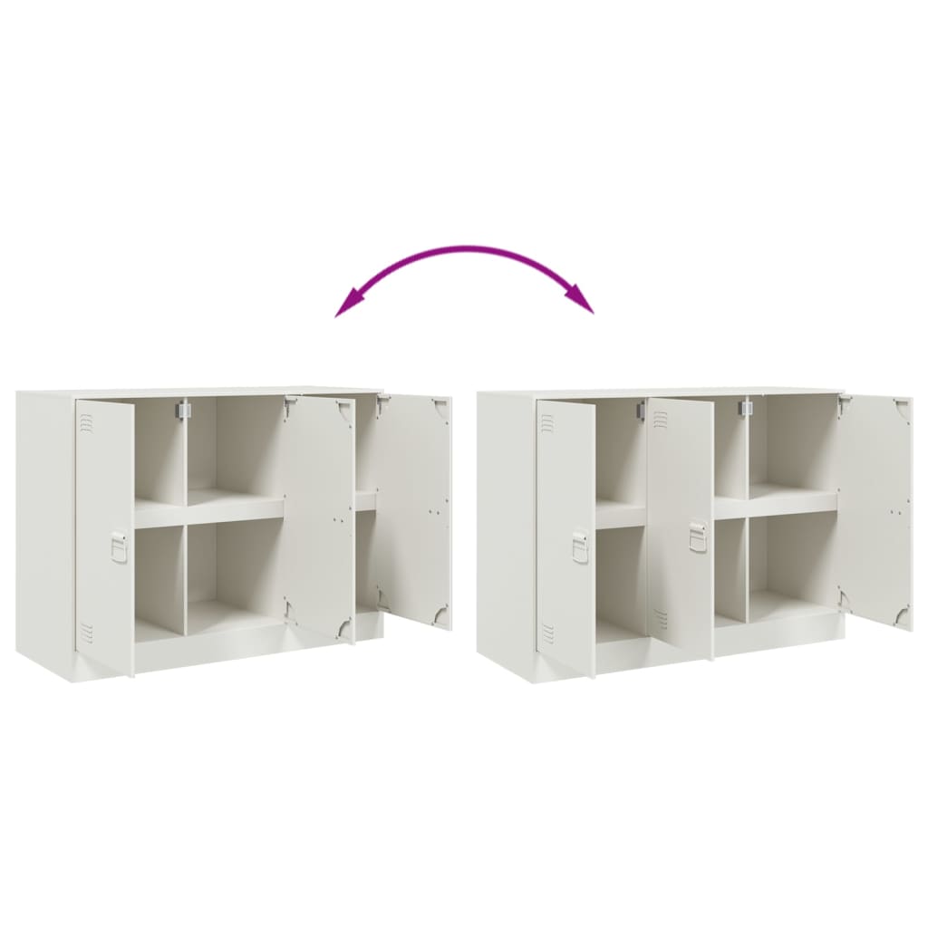 Sideboard White 99x39x73 cm Steel