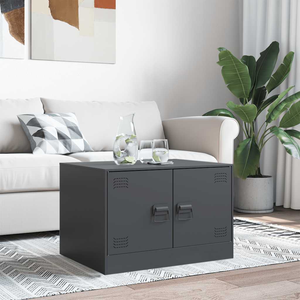 Coffee Table Anthracite 67x50x44 cm Steel