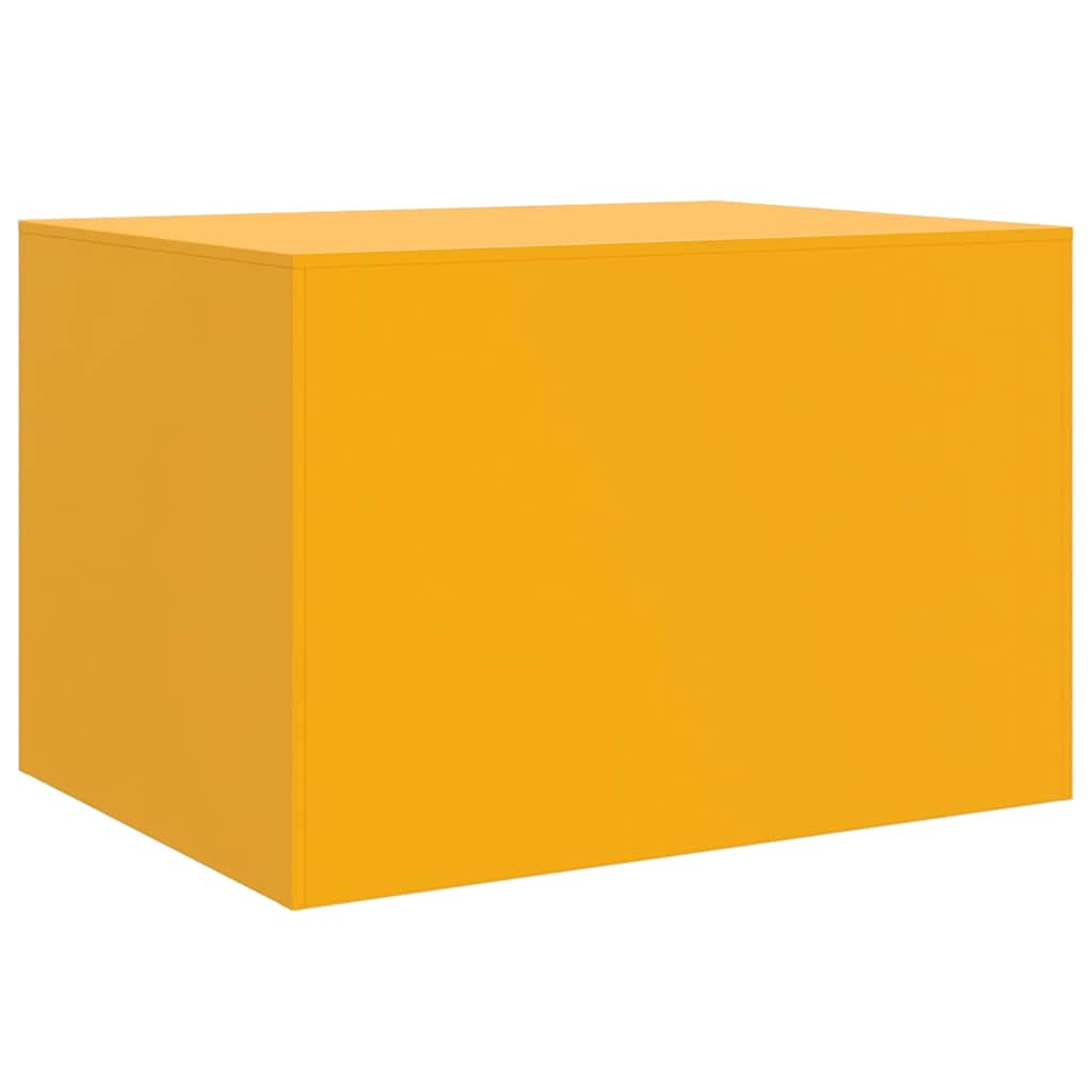 Coffee Table Mustard Yellow 67x50x44 cm Steel