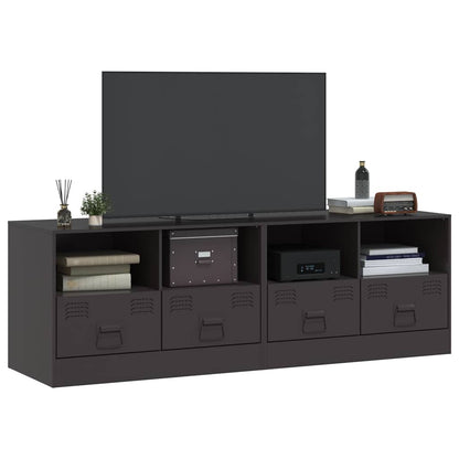 2 Piece TV Cabinet Set Black 67x39x44 cm Steel