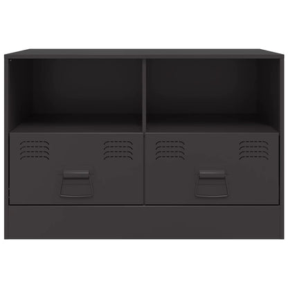 2 Piece TV Cabinet Set Black 67x39x44 cm Steel