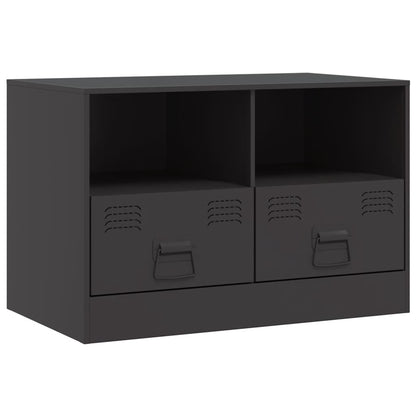 2 Piece TV Cabinet Set Black 67x39x44 cm Steel