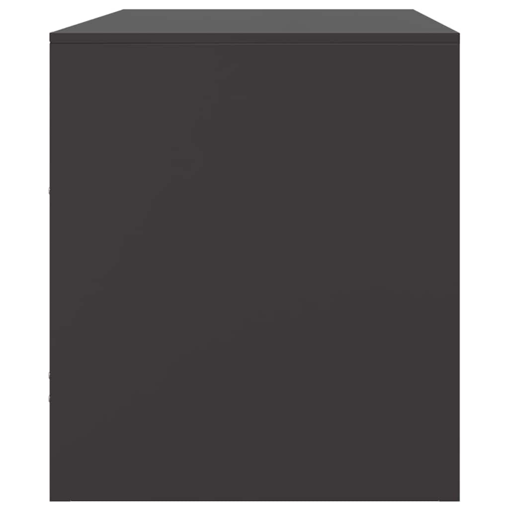 2 Piece TV Cabinet Set Black 67x39x44 cm Steel