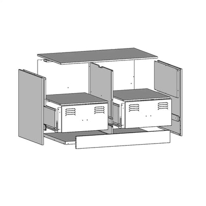 2 Piece TV Cabinet Set Pink 67x39x44 cm Steel