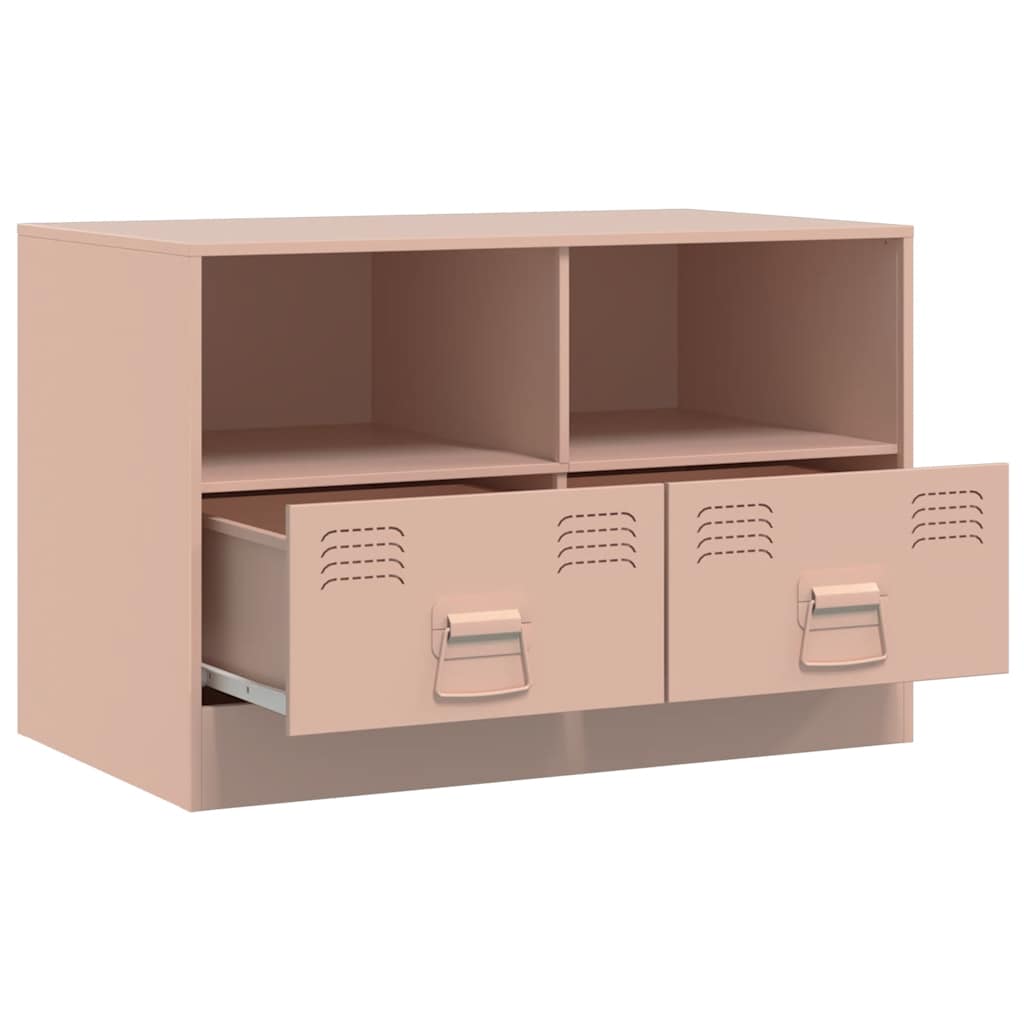 2 Piece TV Cabinet Set Pink 67x39x44 cm Steel