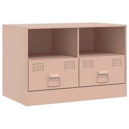 2 Piece TV Cabinet Set Pink 67x39x44 cm Steel