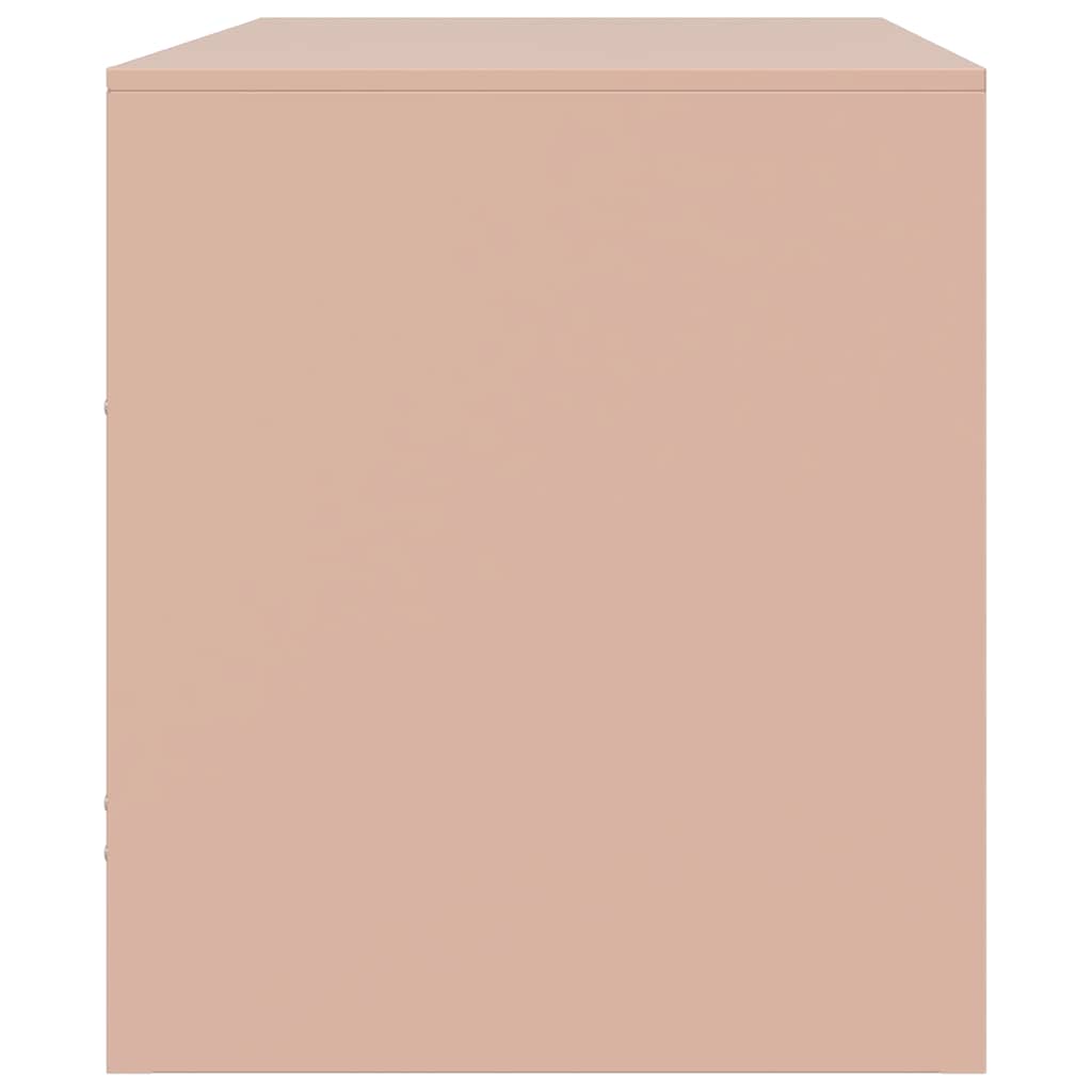 2 Piece TV Cabinet Set Pink 67x39x44 cm Steel