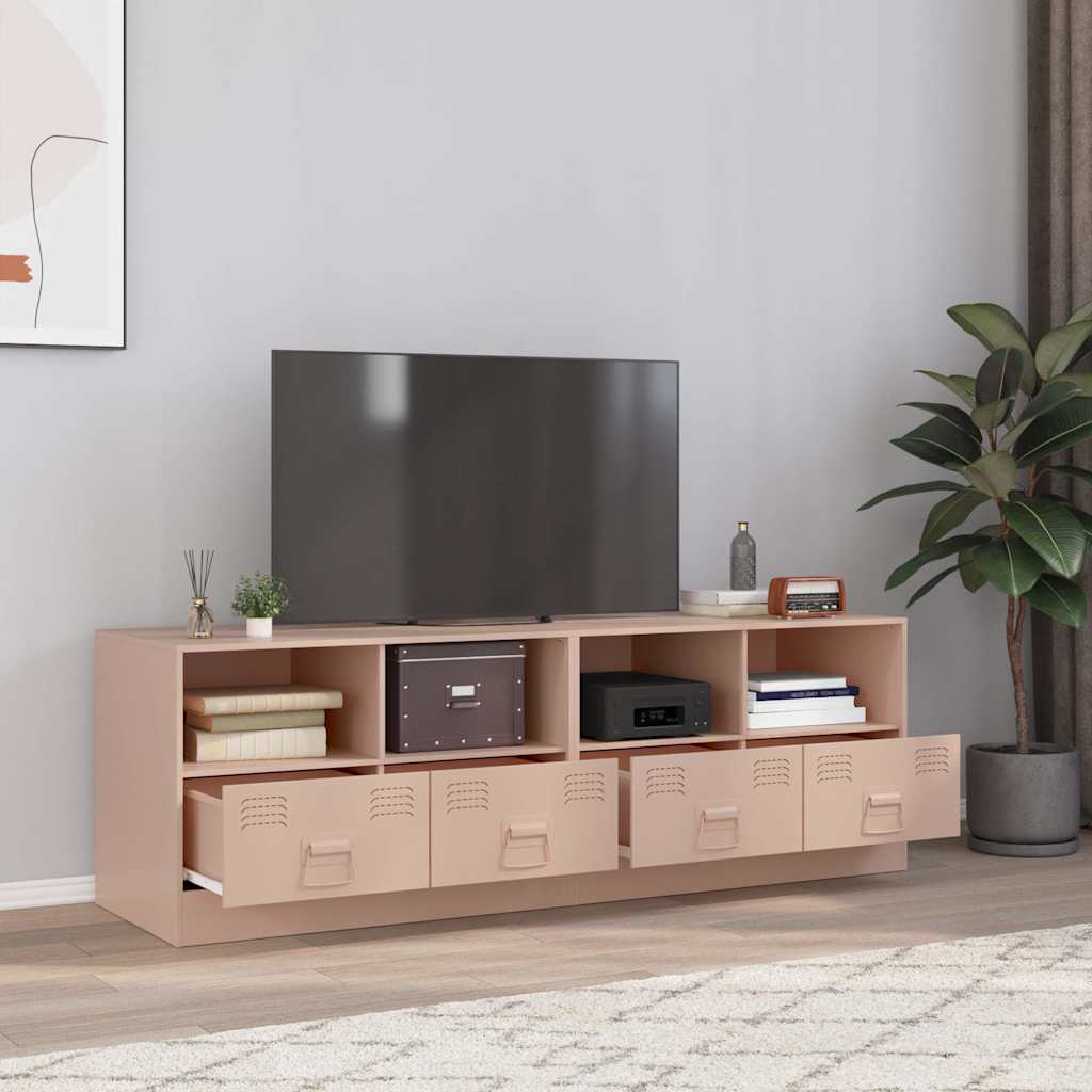 2 Piece TV Cabinet Set Pink 67x39x44 cm Steel