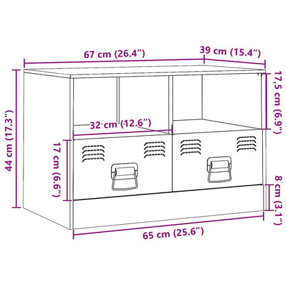 TV Cabinet Mustard Yellow 67x39x44 cm Steel