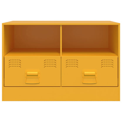 2 Piece TV Cabinet Set Mustard Yellow 67x39x44 cm Steel