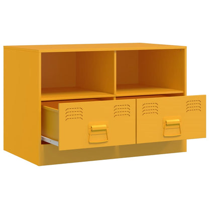 2 Piece TV Cabinet Set Mustard Yellow 67x39x44 cm Steel