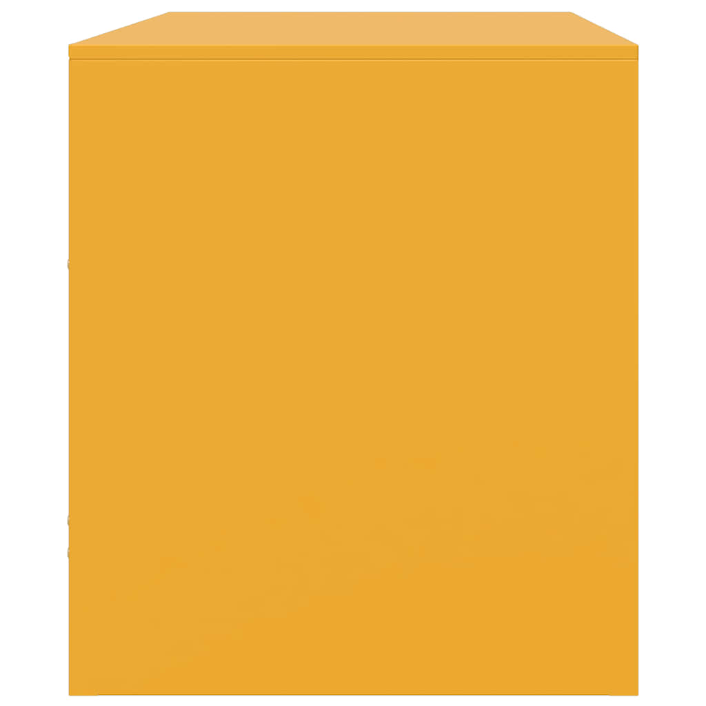2 Piece TV Cabinet Set Mustard Yellow 67x39x44 cm Steel