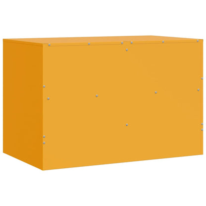 2 Piece TV Cabinet Set Mustard Yellow 67x39x44 cm Steel