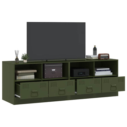 2 Piece TV Cabinet Set Olive Green 67x39x44 cm Steel