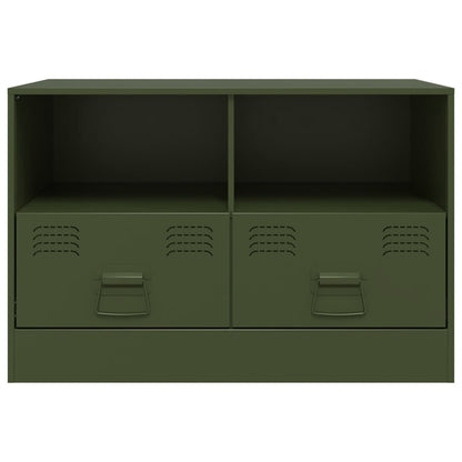 2 Piece TV Cabinet Set Olive Green 67x39x44 cm Steel