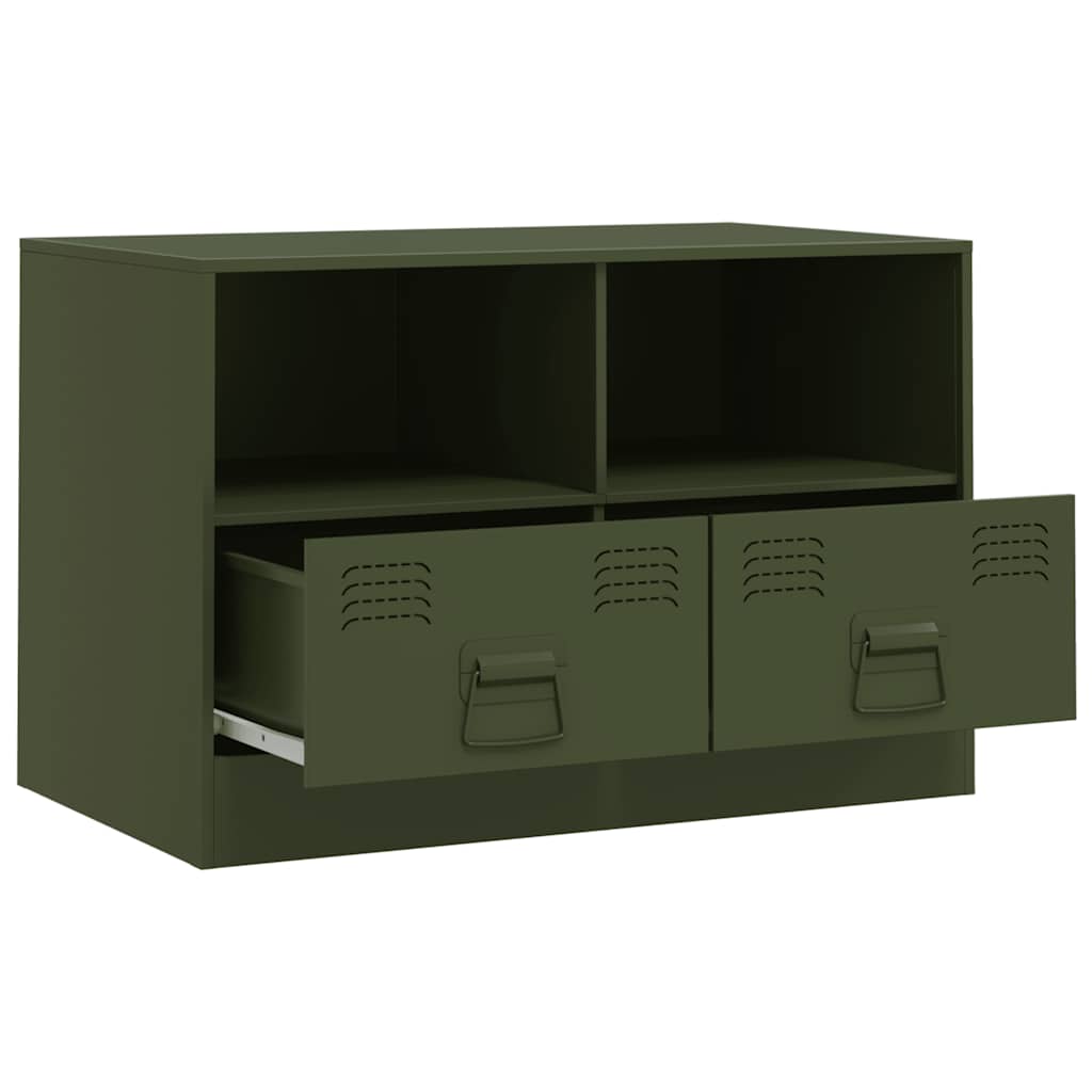 2 Piece TV Cabinet Set Olive Green 67x39x44 cm Steel