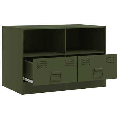 2 Piece TV Cabinet Set Olive Green 67x39x44 cm Steel