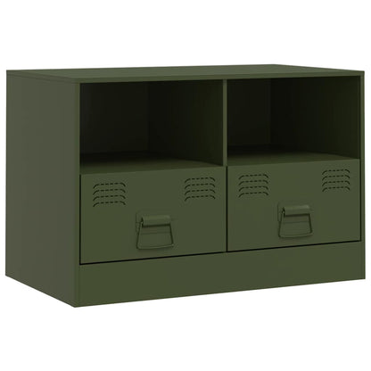 2 Piece TV Cabinet Set Olive Green 67x39x44 cm Steel