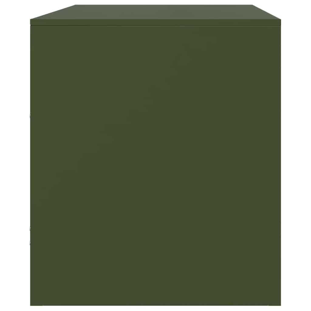2 Piece TV Cabinet Set Olive Green 67x39x44 cm Steel