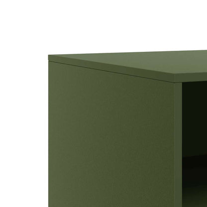 2 Piece TV Cabinet Set Olive Green 67x39x44 cm Steel