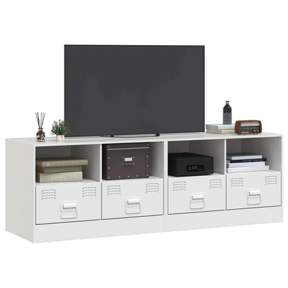 2 Piece TV Cabinet Set White 67x39x44 cm Steel