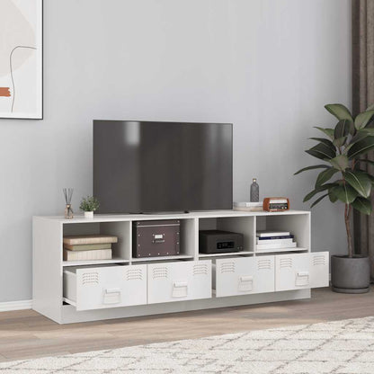 2 Piece TV Cabinet Set White 67x39x44 cm Steel