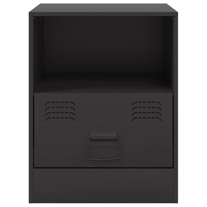 Bedside Cabinet | Set of 2 | Black | Cold-rolled steel | Medium