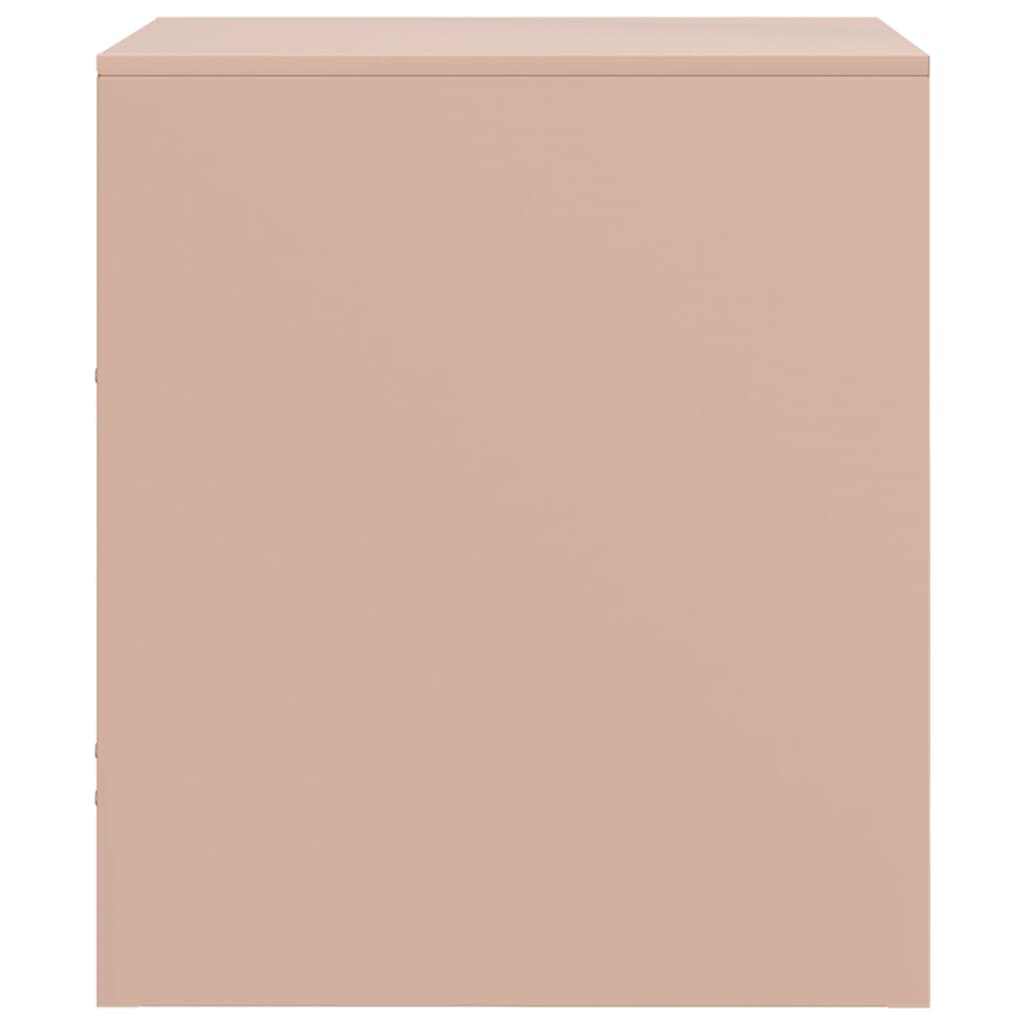 Bedside Cabinet Pink 34.5x39x44 cm Steel