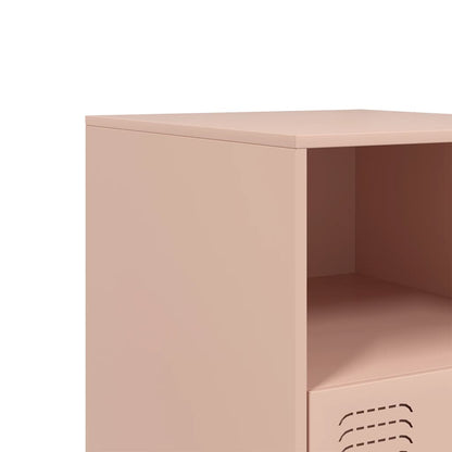 Bedside Cabinet | Set of 2 | Pink | Cold-rolled steel | 34.5 x 39 x 44 cm