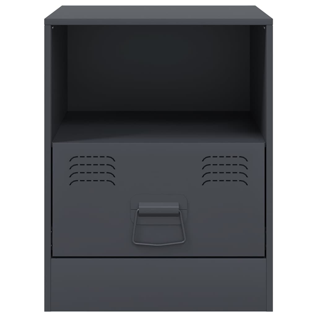 Bedside Cabinets 2 pcs Anthracite 34,5x39x44 cm Steel