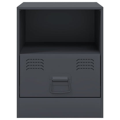 Bedside Cabinets 2 pcs Anthracite 34,5x39x44 cm Steel