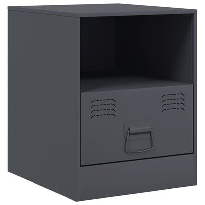 Bedside Cabinets 2 pcs Anthracite 34,5x39x44 cm Steel