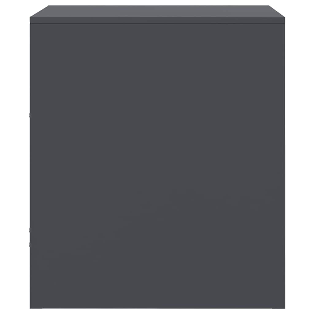 Bedside Cabinets 2 pcs Anthracite 34,5x39x44 cm Steel