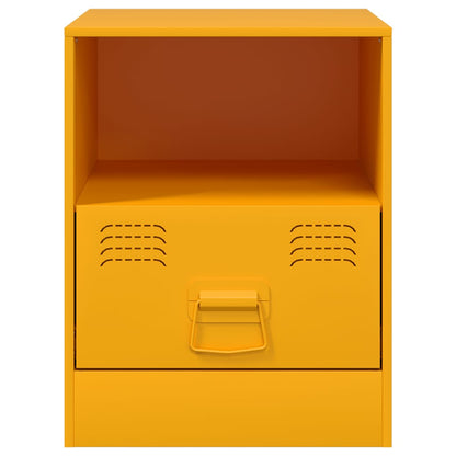 Bedside Cabinet | Set of 2 | Mustard Yellow | Cold-rolled steel
