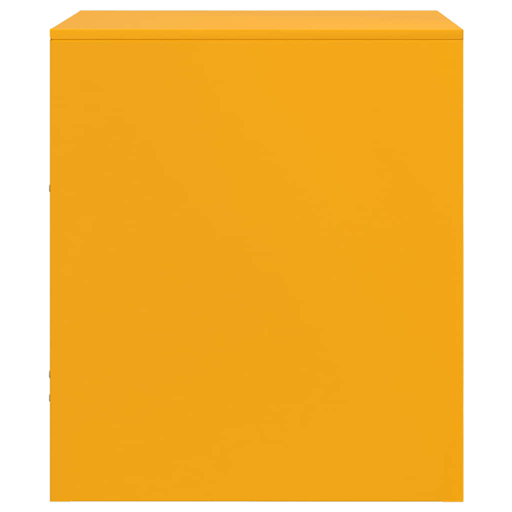 Bedside Cabinets 2 pcs Mustard Yellow 34,5x39x44 cm Steel