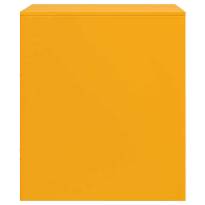 Bedside Cabinets 2 pcs Mustard Yellow 34,5x39x44 cm Steel